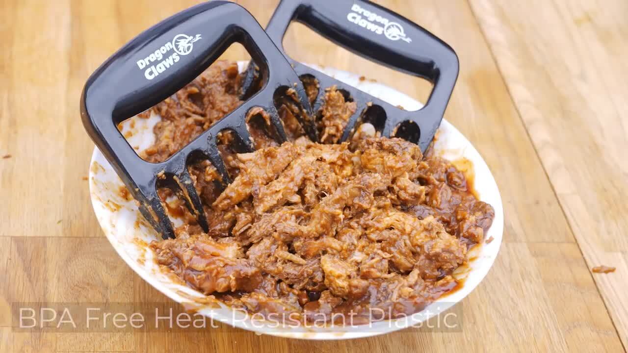 Meat Claws Pulled Pork Shredders BBQ Shredding Forks Set BEAST Clawz –  Grill Beast