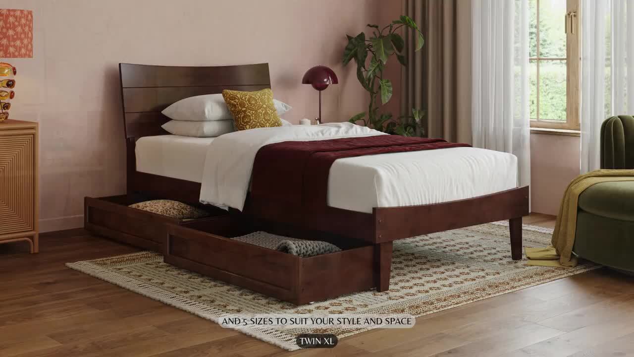 AFI Phoenix Light Toffee Natural Bronze Wood Frame Full Platform