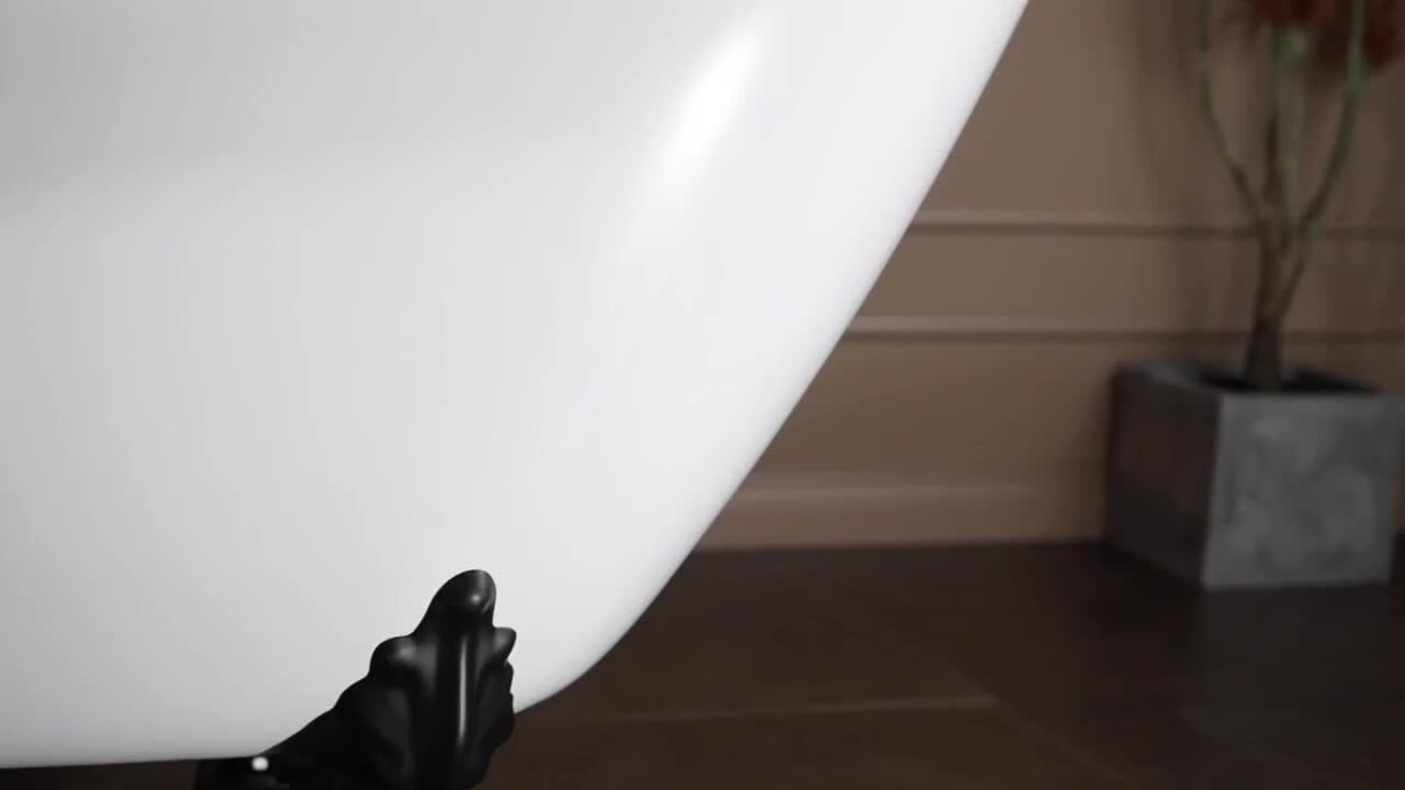 Slipper 5.6 ft. Acrylic Clawfoot Bathtub in White and Faucet Combo in Oil Rubbed Bronze Slipper 5.6 ft. Acrylic Clawfoot Bathtub in White and Faucet Combo in Oil Rubbed Bronze