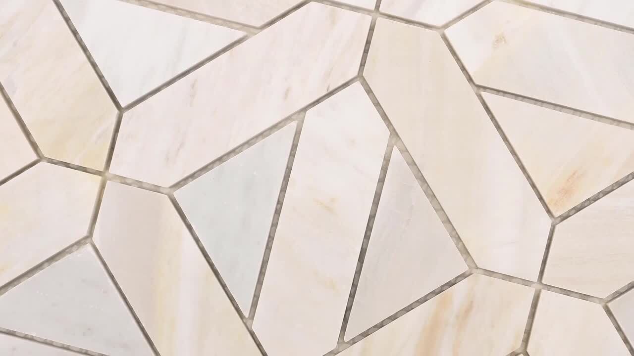 MSI Bianco Gridwork 12 in. x 12 in. Polished Marble Floor and Wall Tile (10 sq. ft./Case)