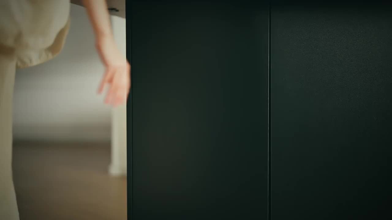 Black Wooden 77.3 in. W Kitchen Island Dining Bar Table With Table Top, Shelves, Door Cabinets