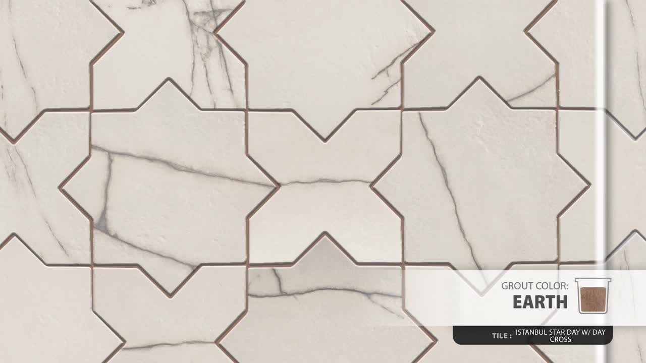 Merola Tile Istanbul Star Day with Day Cross 6 in. x 12 in