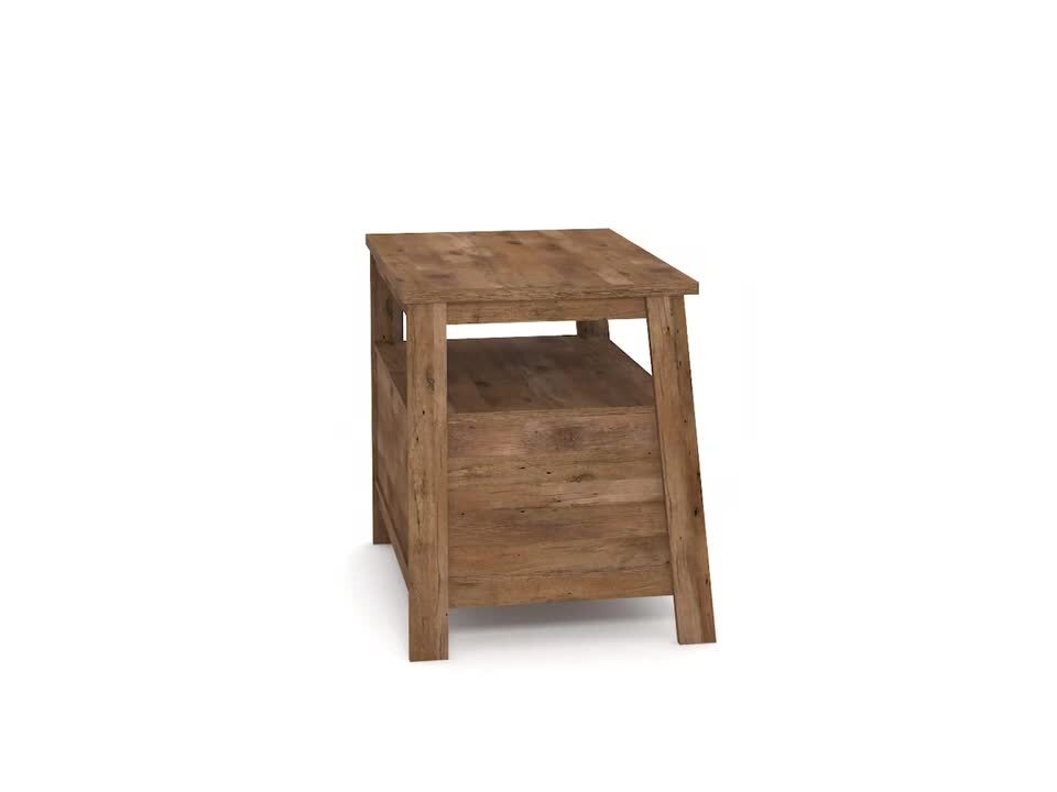 SAUDER Trestle Vintage Oak Decorative Lateral File Cabinet