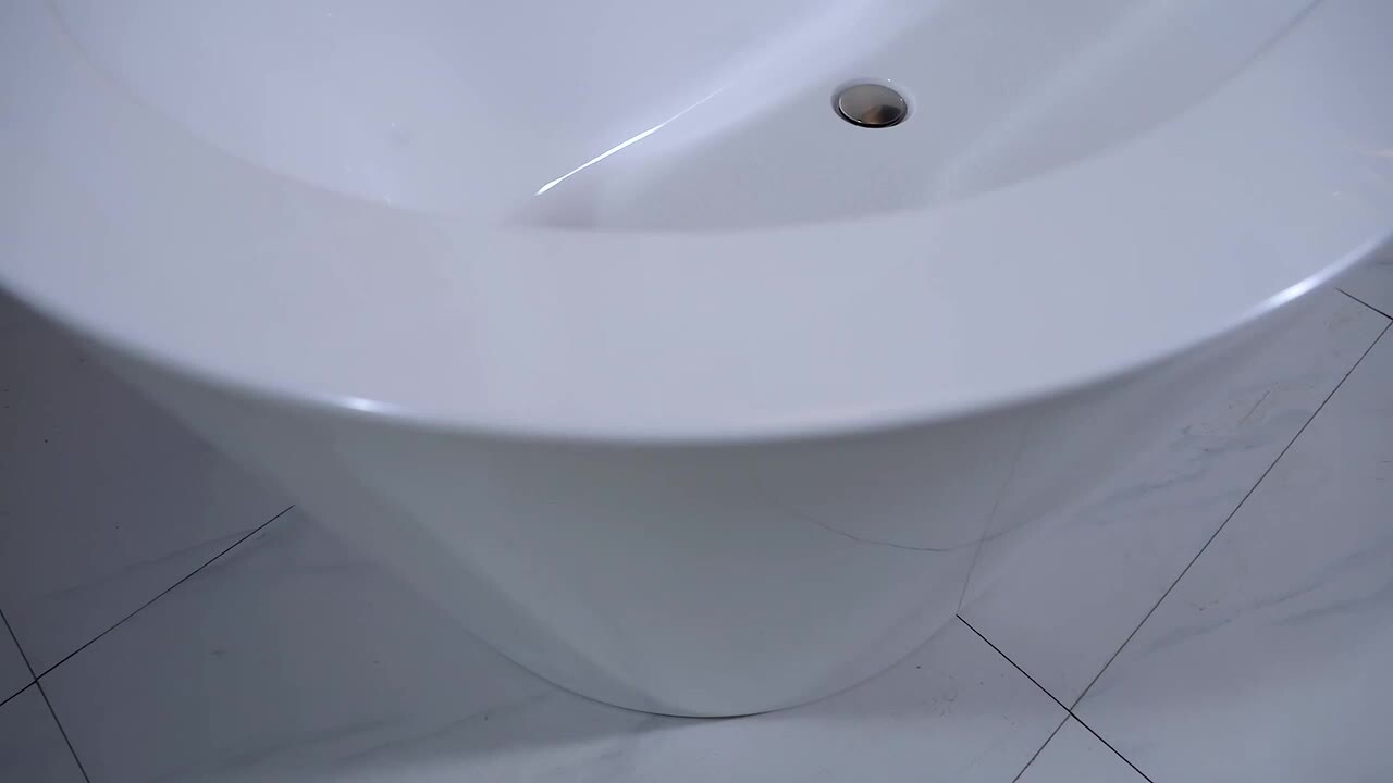 Bloomfield 56 in Acrylic Freestanding Double Ended Soaking Bathtub with Drain and Overflow Included in White Bloomfield 56 in Acrylic Freestanding Double Ended Soaking Bathtub with Drain and Overflow Included in White