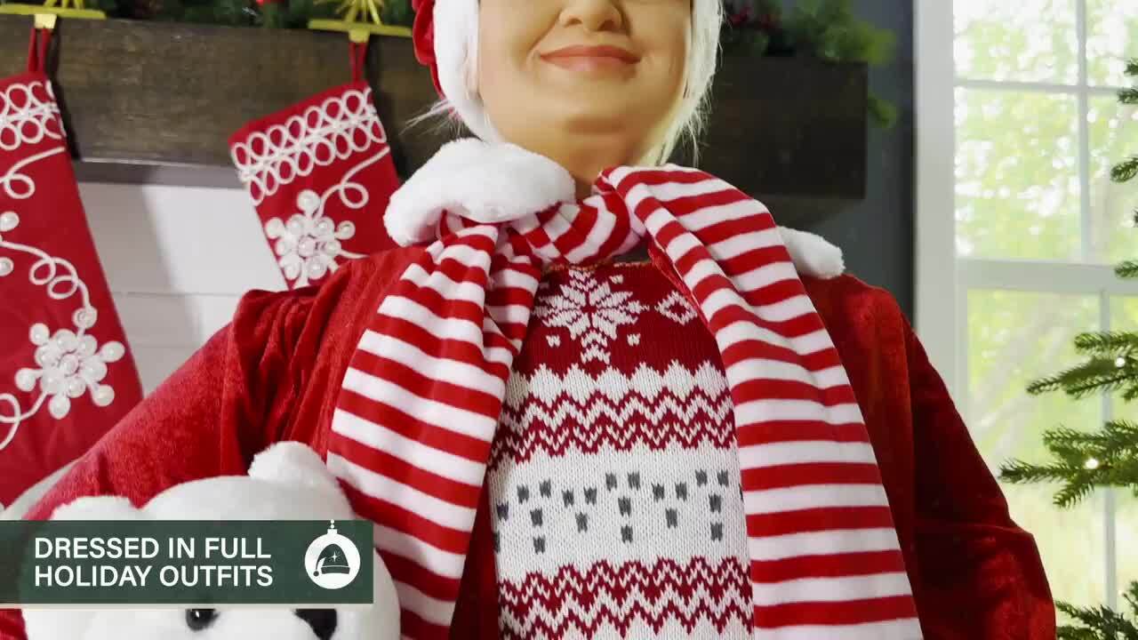 Fraser Hill Farm 58 in. Dancing Santa Claus with Prelit Christmas