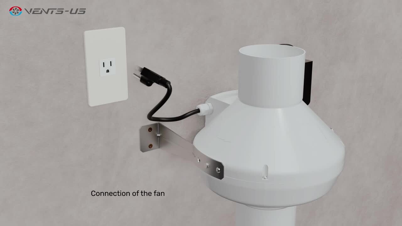 VENTS-US Dryer Booster Fan with Pressure Sensor - 5 in. Duct Fan