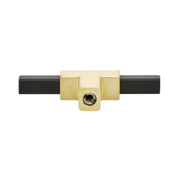Urbanite 2-3/4 in. L (70 mm) Brushed Gold/Matte Black Cabinet Knob Urbanite 2-3/4 in. L (70 mm) Brushed Gold/Matte Black Cabinet Knob