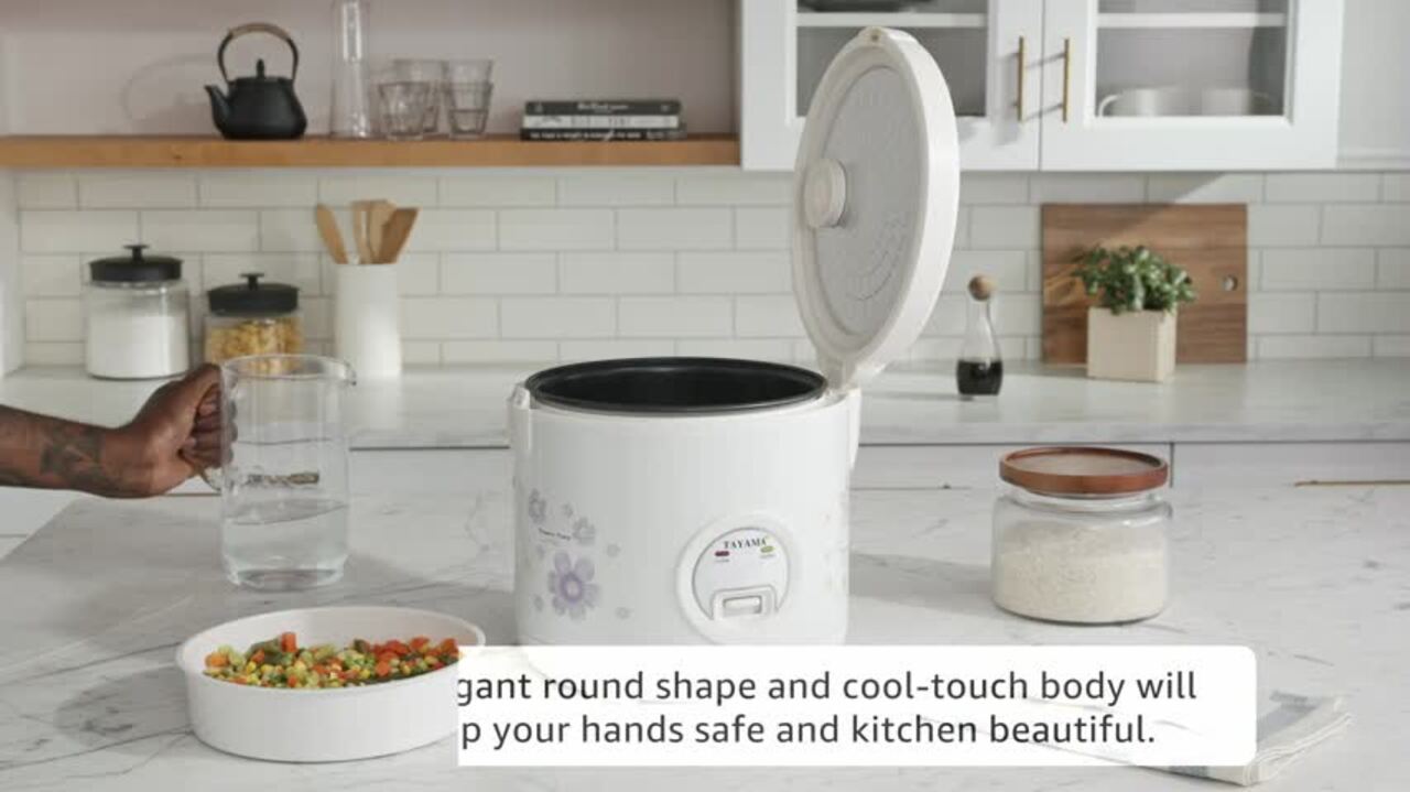 Tayama 20-Cup White Rice Cooker with Steamer and Non-Stick Inner