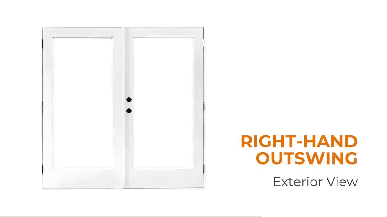 MP Doors 72 in. x 80 in. Black Right-Hand Outswing Fiberglass Full