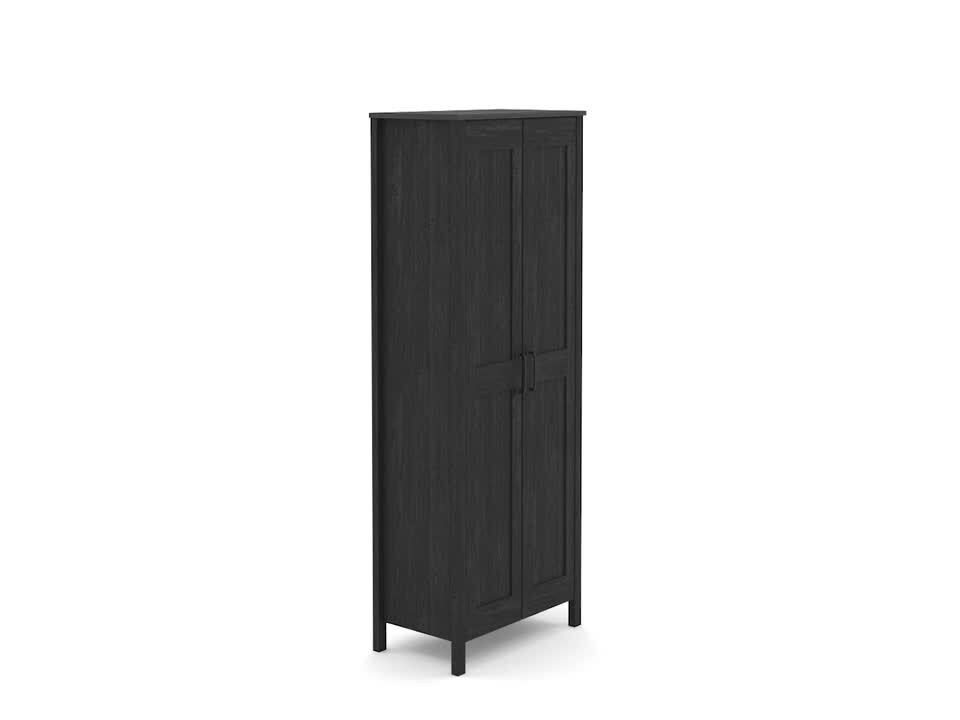 SAUDER Select Raven Oak Accent Storage Cabinet with 2-Doors 433243