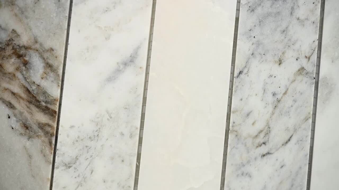 Arabescato Venato White 12 in. x 12 in. x 10mm Honed Mosaic Marble Floor and Wall Tile (10 sq. ft./Case)