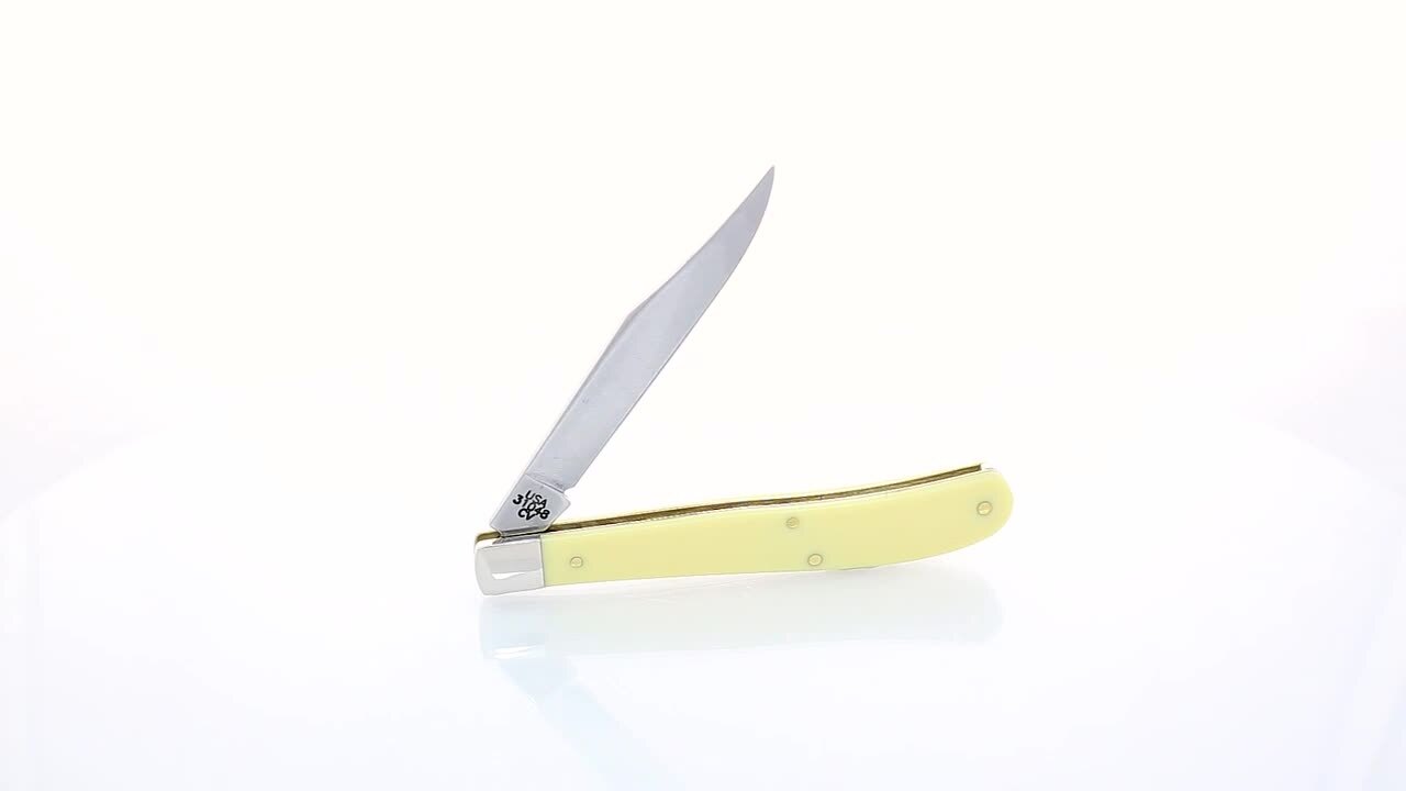 W. R. Case & Sons Cutlery Co Smooth Yellow Synthetic Fishing