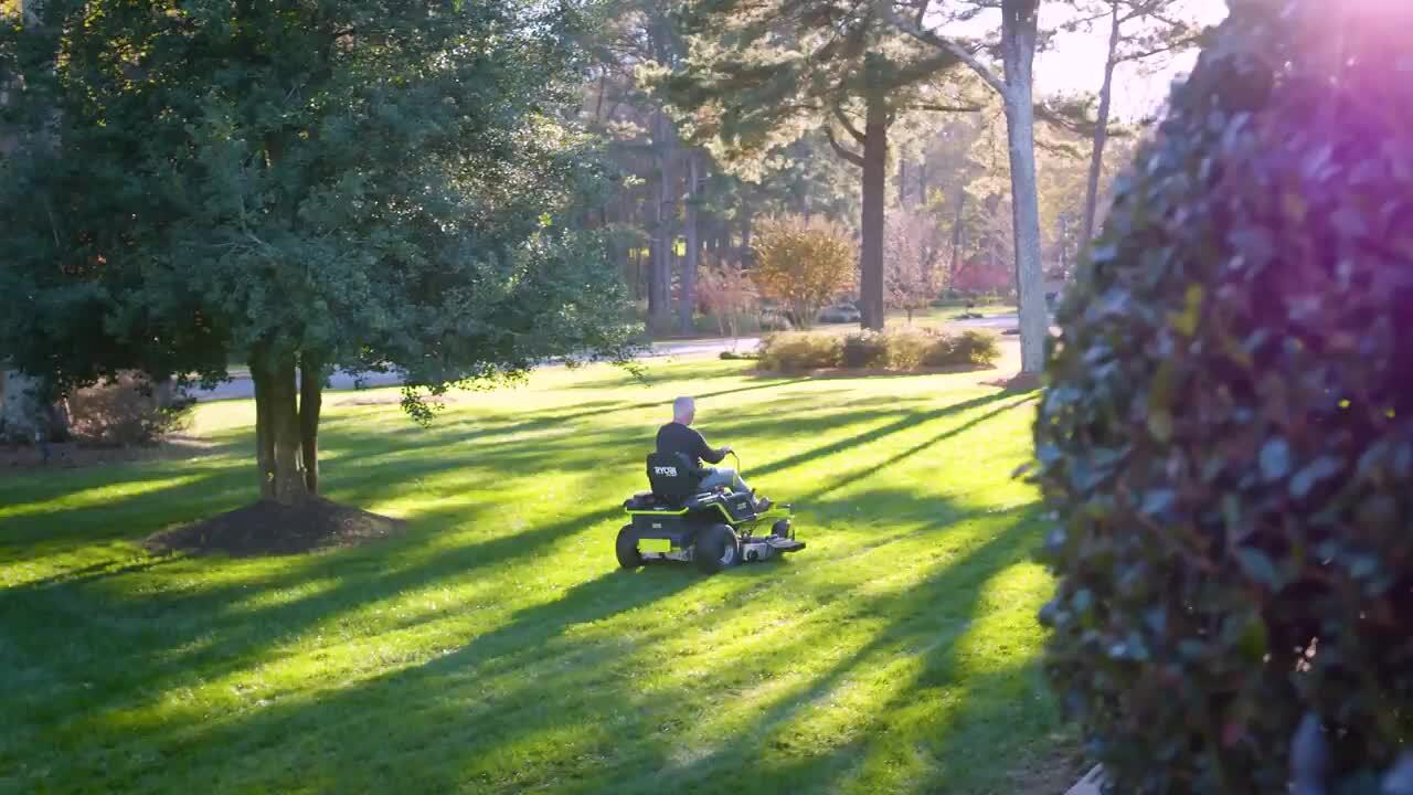 Ryobi 54 in. 115 Ah Battery Electric Riding Zero Turn Mower