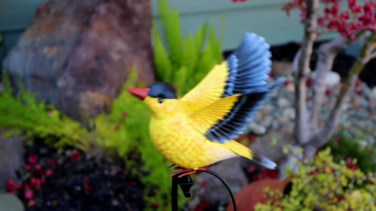 Regal Art & Gift Gold Finch Rocker Bird Stake 13100 - The Home Depot