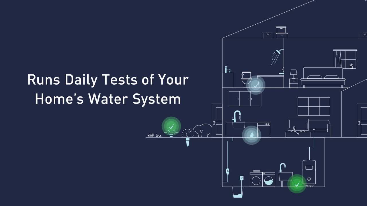 Moen Flo Smart Water Monitor 1-1/4-in to 1-1/2-in Indoor/Outdoor Smart Water  Leak Detector with Automatic Shut-off Valve in the Water Leak Detectors  department at