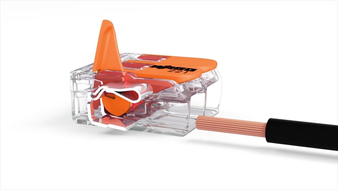 221-415 - Wago - Morsettiera Innestabile, 5 Vie, Da 24AWG A 12AWG