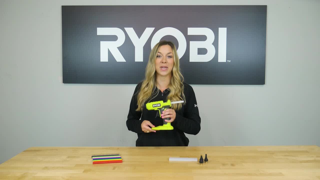 Ryobi One+ Compact Glue Gun / Perfect for Crafting / A Sneak Peak of My  Craft Room Progress 