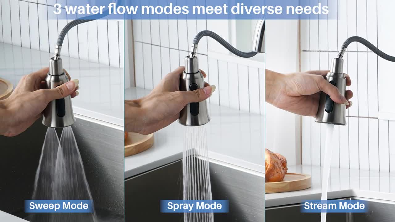 AVITAS Single Handle Pull Down Sprayer Kitchen Faucet with