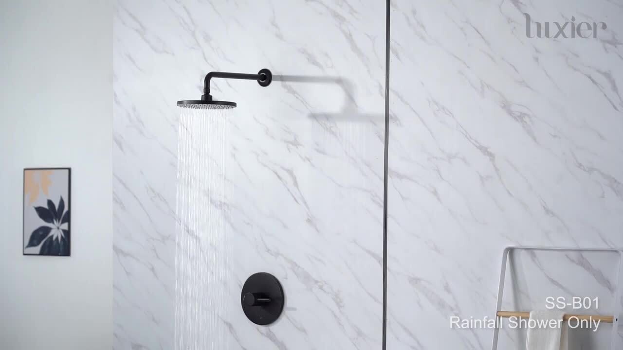 Single-Handle 1-Spray Shower Faucet with Valve in Matte Black (Valve Included) Single-Handle 1-Spray Shower Faucet with Valve in Matte Black (Valve Included)