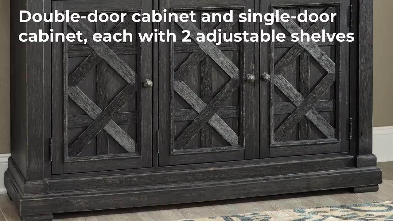 Signature DESIGN BY ASHLEY Tyler Creek Casual Black/Gray MDF 57.88
