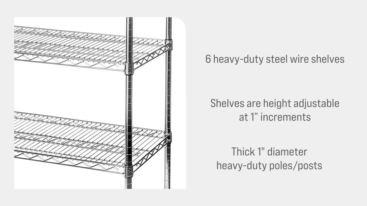 Seville Classics UltraDurable 6-Tier Commercial NSF Certified Seville Classics UltraDurable 6-Tier Commercial NSF Certified