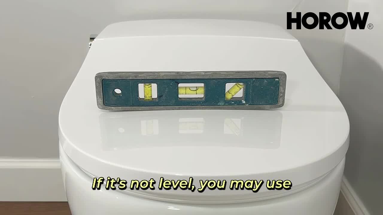 HOROW Elongated Smart Toilet Bidet with Auto Features and Remote - White