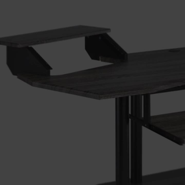 Acme Furniture Eleazar 40 in. Curve Black Oak Metal Music