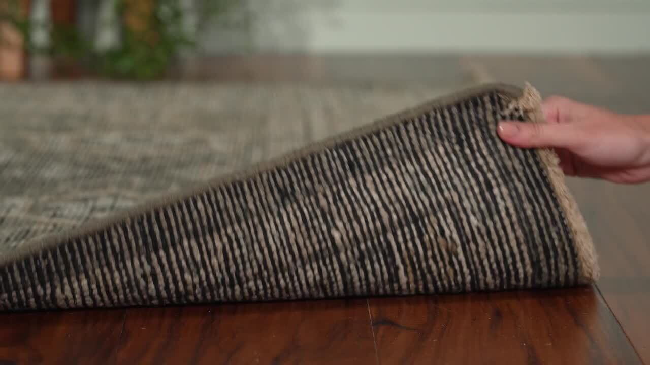 SAFAVIEH Izmir Linen/Dusty Teal 9 ft. x 12 ft. Border Oriental