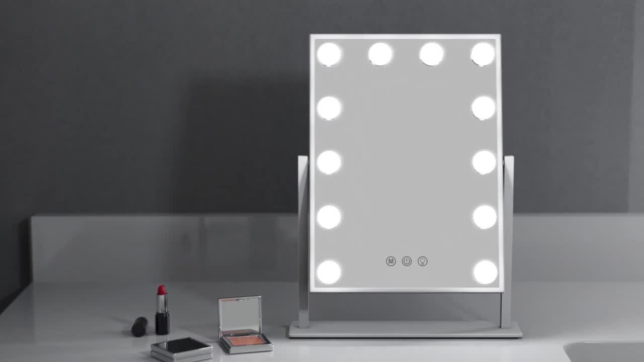 hollywood glam mirror with lights