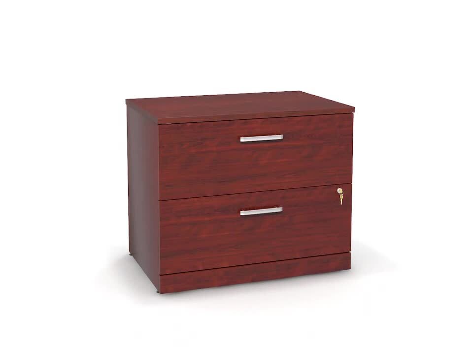 cherry file cabinet with lock