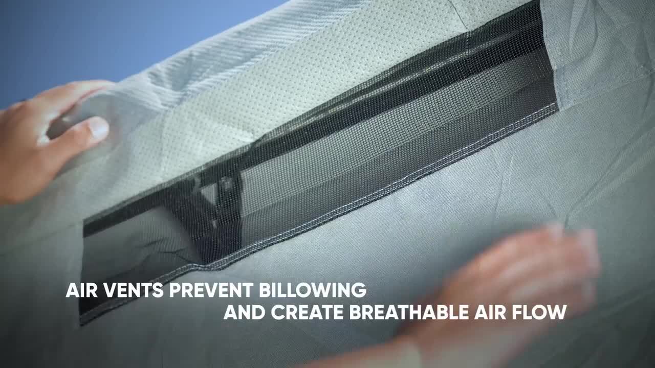 Budge Premier Toy Hauler RV Covers Fits Toy Hauler RVs up to 25' Long (Gray, Polyester), 300' L x 105' W x 116' H (RVRP-51) : Budge Premier Toy Hauler RV Cover Fits Toy Hauler RVs