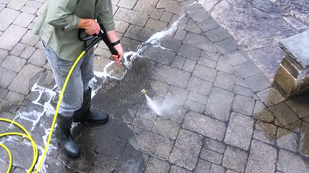 1 Gal. Oxy Solve Concrete Cleaner, Swivel Grout Brush and 60 in