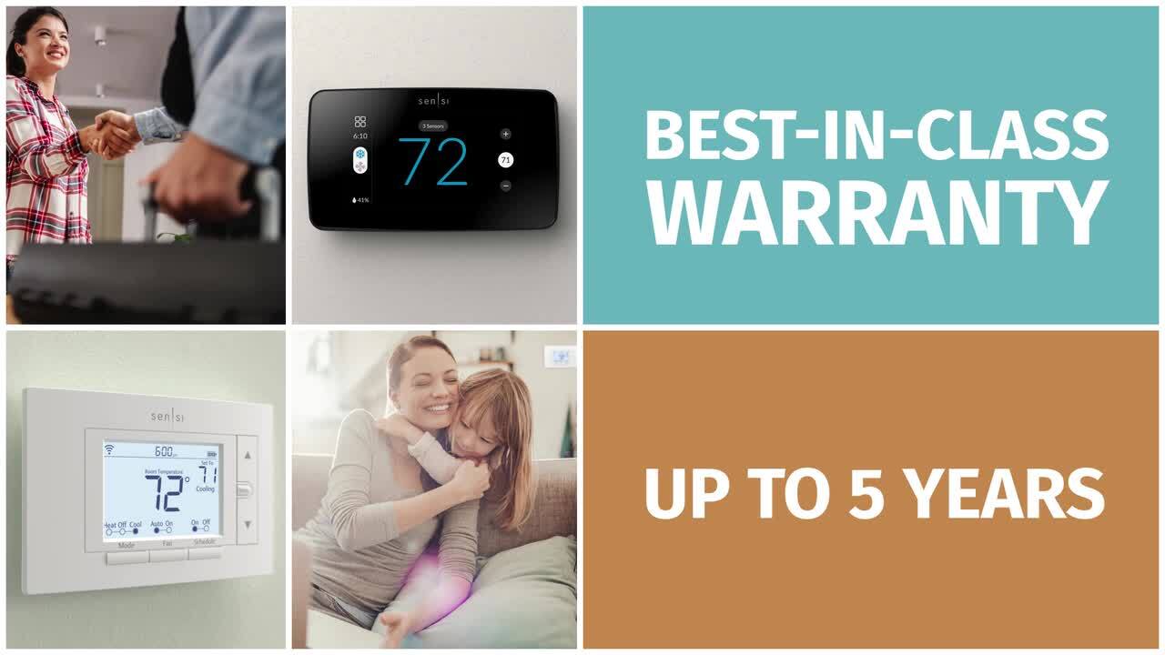 Emerson 80 Series Blue, 5+1+1 Day Programmable, Single Stage (1H/1C) Thermostat 1F80-0261