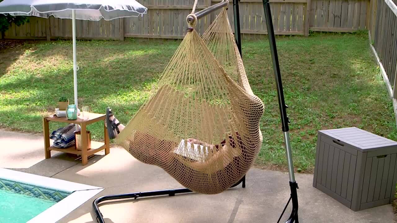 Sunnydaze Caribbean 4 ft. X-Large Hammock Chair in Mocha LY-CJHC