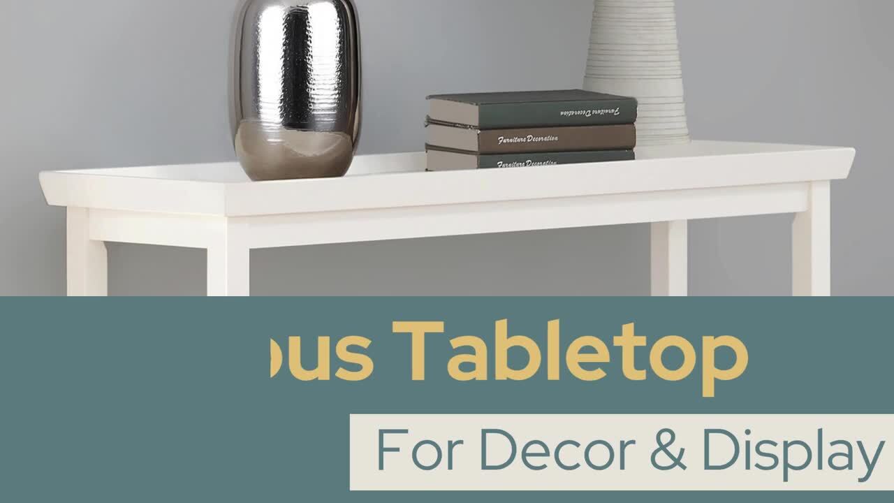 Convenience Concepts Ledgewood 48 in. White Standard Rectangle