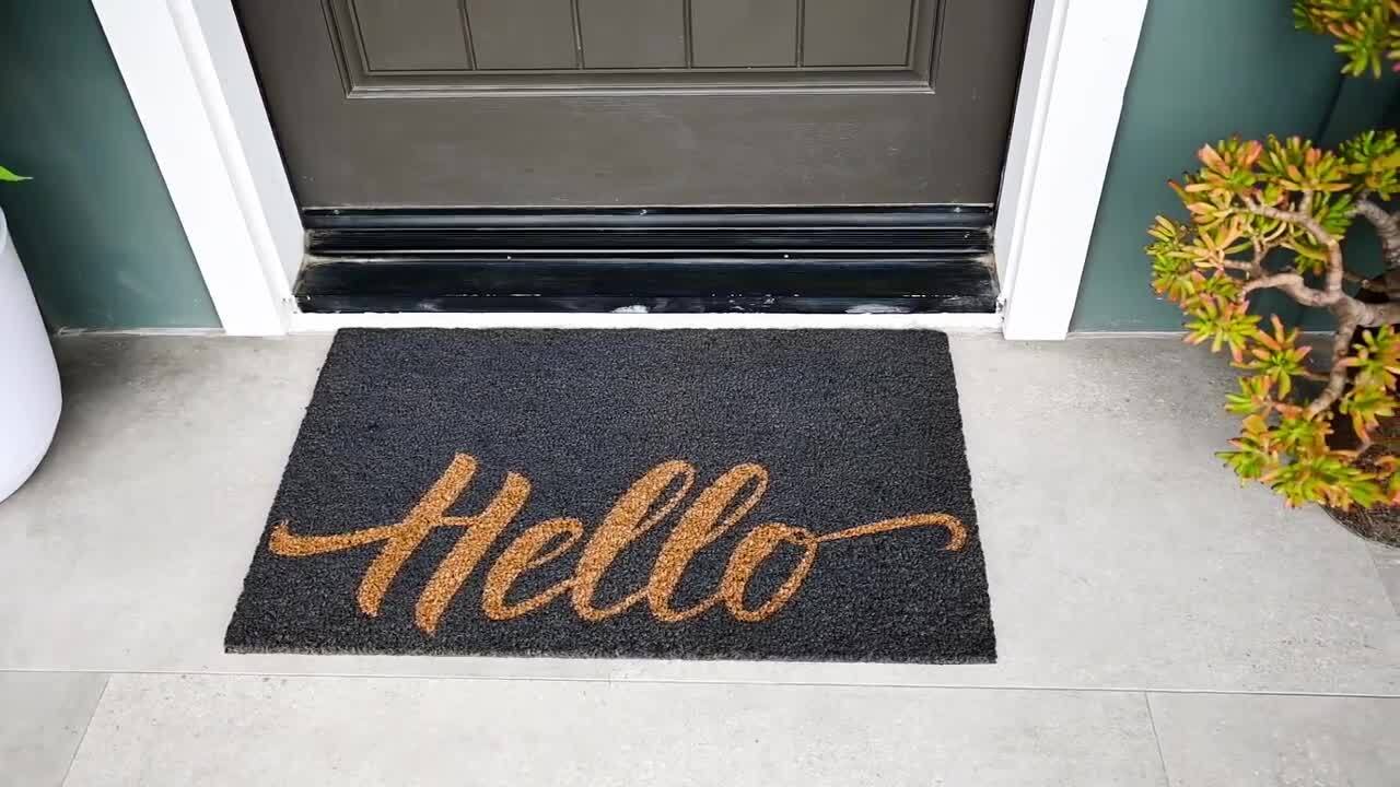 Heavy Duty Coir Welcome to the Cabin Entry Porch Door Mat Rug