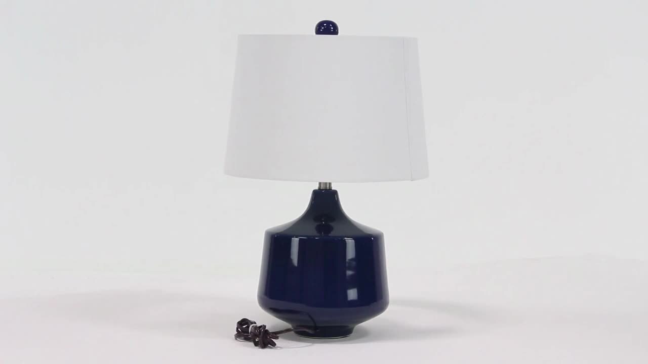 Litton Lane 23 in. Blue Porcelain Table Lamp (Set of 2) 78494 Litton Lane 23 in. Blue Porcelain Table Lamp (Set of 2) 78494