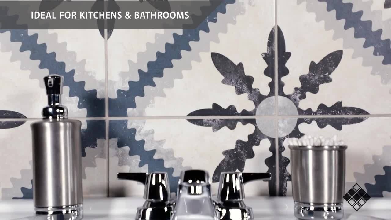Evoque Carthusian 9-3/4 in. x 9-3/4 in. Porcelain Floor and Wall Tile (10.88 sq.ft./Case) Evoque Carthusian 9-3/4 in. x 9-3/4 in. Porcelain Floor and Wall Tile (10.88 sq.ft./Case)