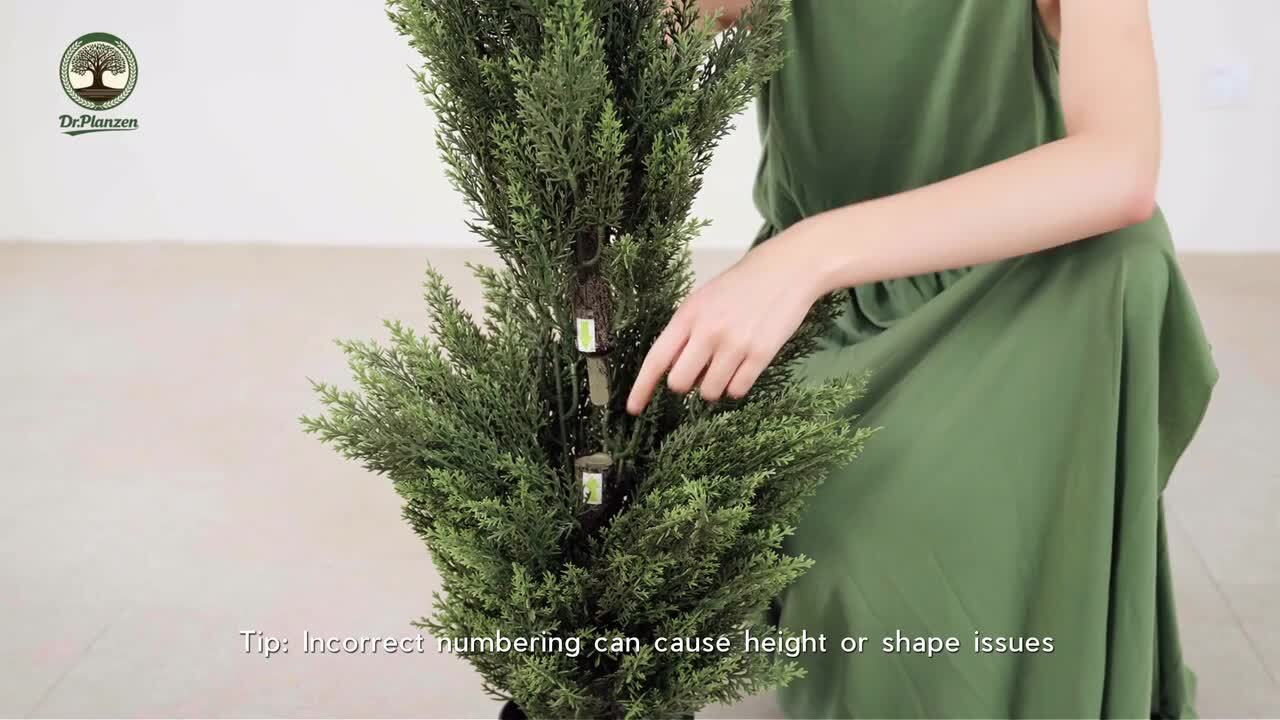 DR.Planzen 4 ft. Artificial Topiary Cedar Trees Outdoor Indoor