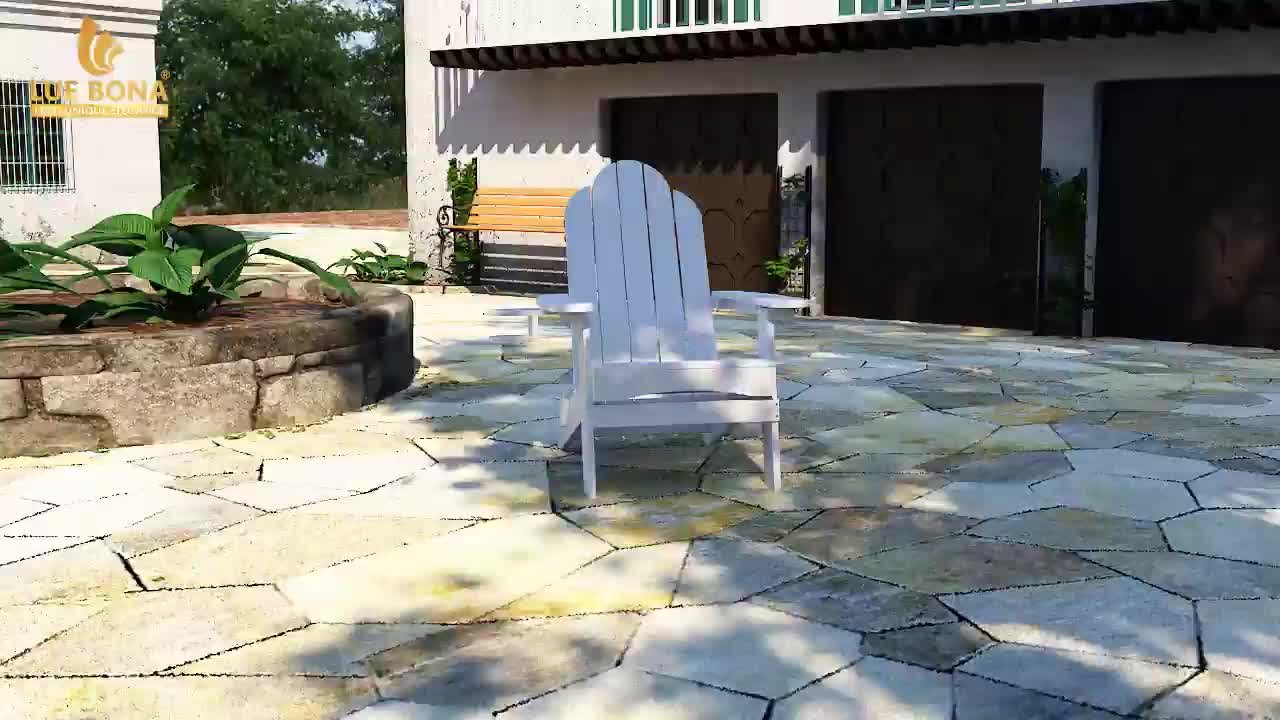 LUE BONA Tiffany Blue Folding Adirondack Chair Weather Resistant