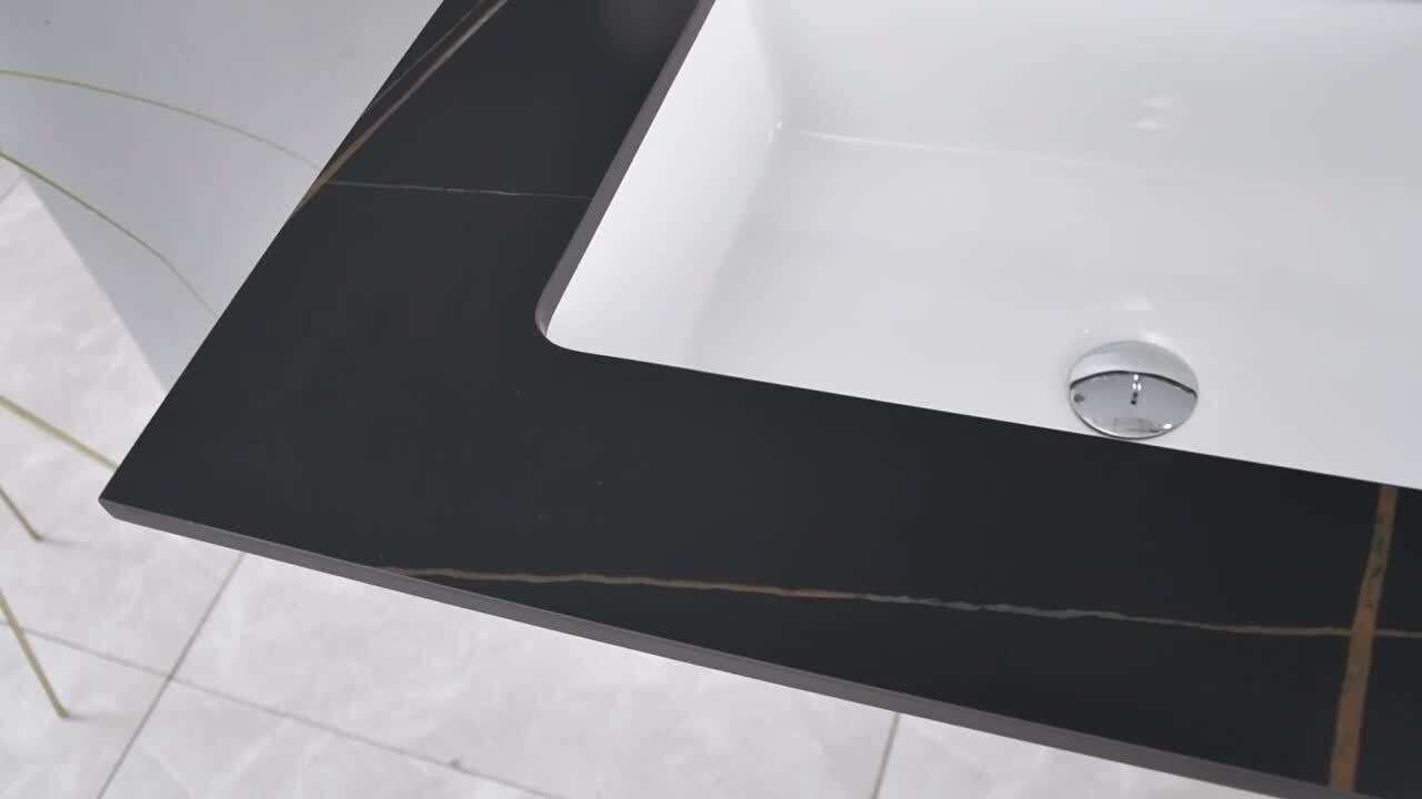 31 in. W Engineered Stone Single Vanity Top in Sparkling White with White Sink 31 in. W Engineered Stone Single Vanity Top in Sparkling White with White Sink