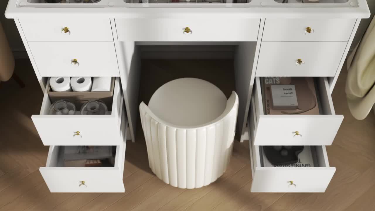 102-8/不二見焼/向付9客 FUFU&GAGA 70.9 in. H White Wood 2-Glass Door Accent Storage