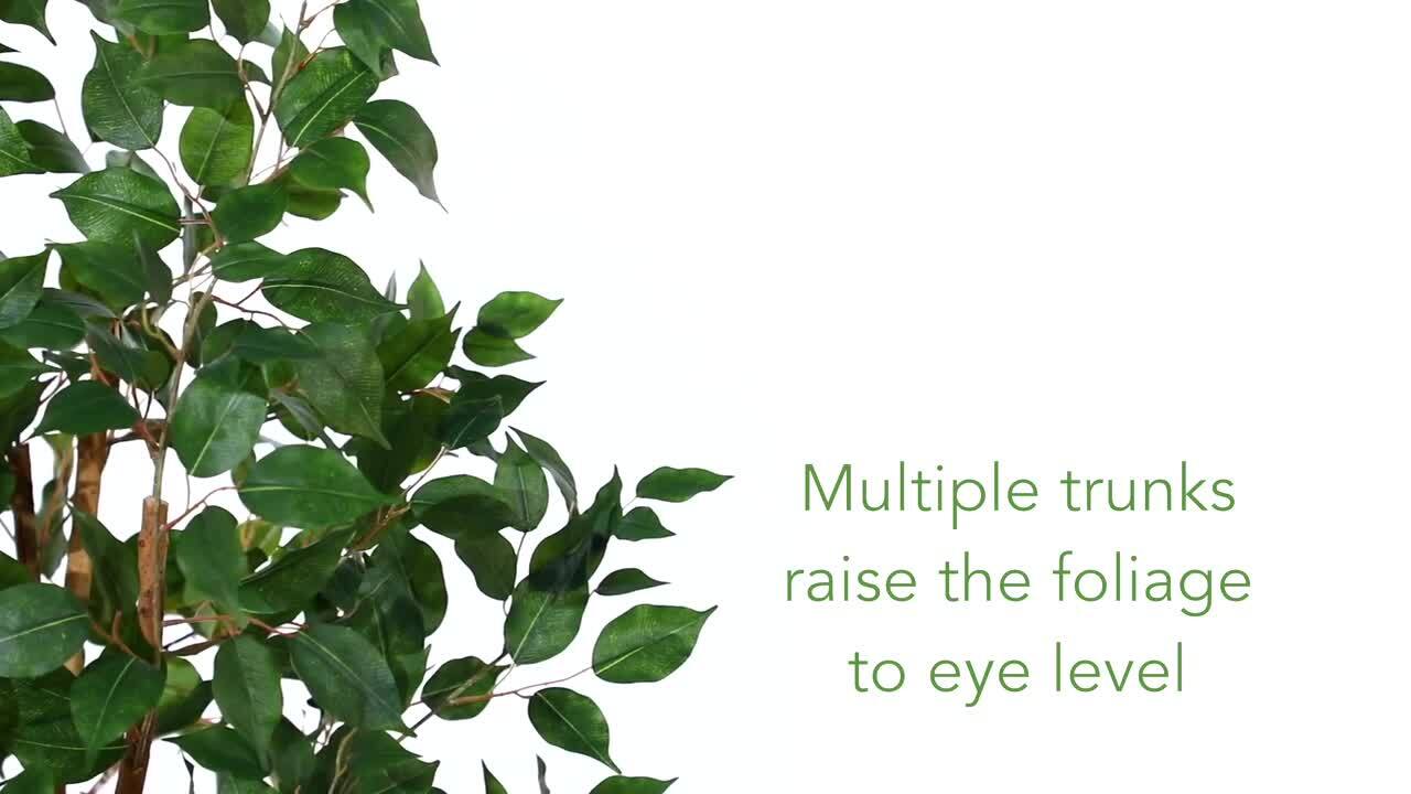 Nearly Natural 5333 Ficus Bushy Silk Tree - Thumbnail 5