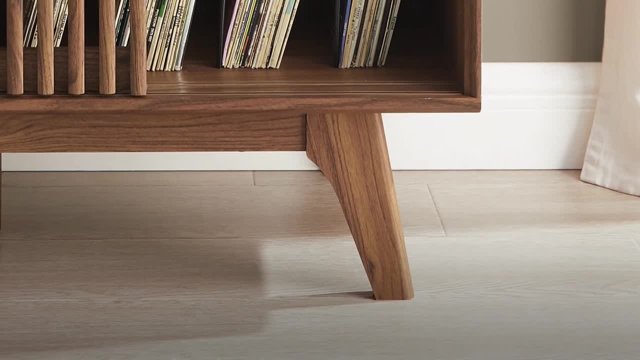 MODWAY Iterate 59 in. TV Stand in Walnut EEI-6180-WAL - The Home Depot