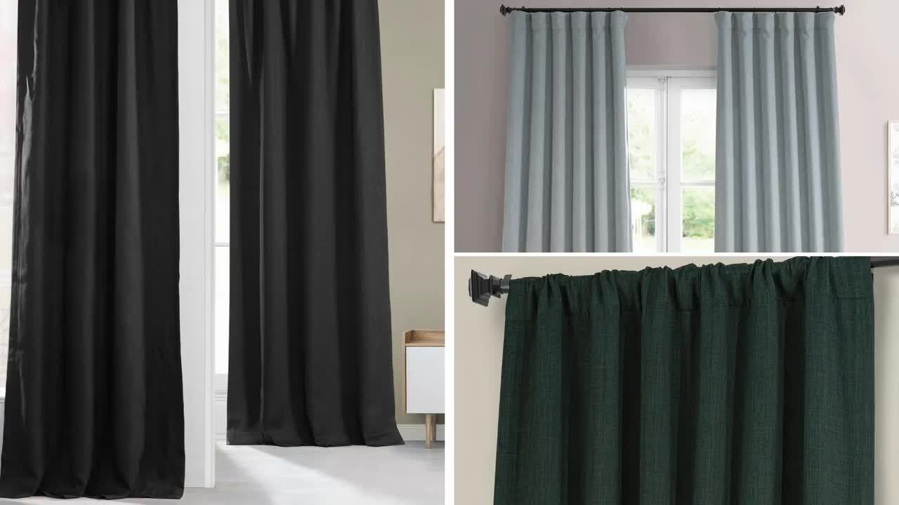 Oatmeal Solid Rod Pocket Room Darkening Curtain - 50 in. W x 108 in. L (1  Panel)