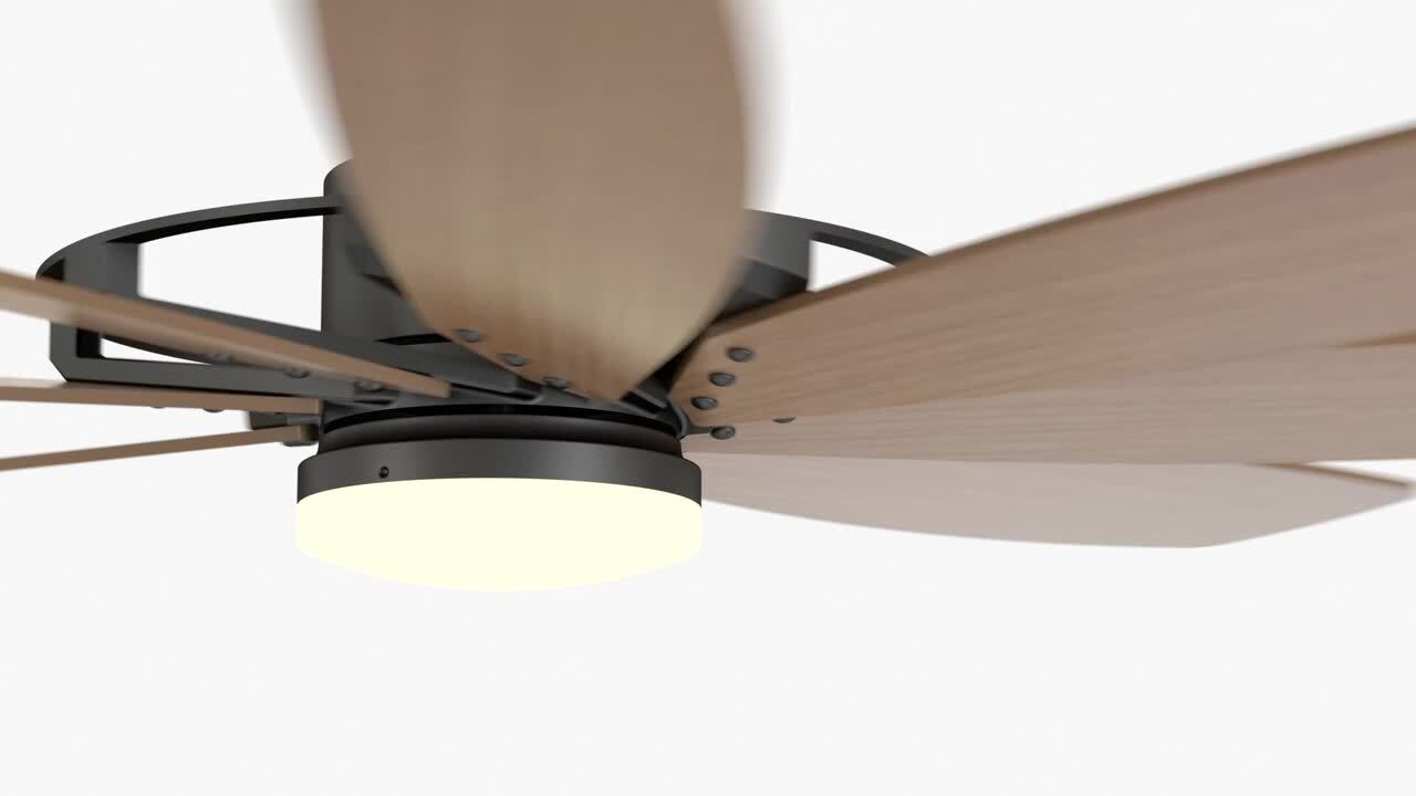 matrix decor 60 in. Indoor Black DC Motor Ceiling Fan with 3000K