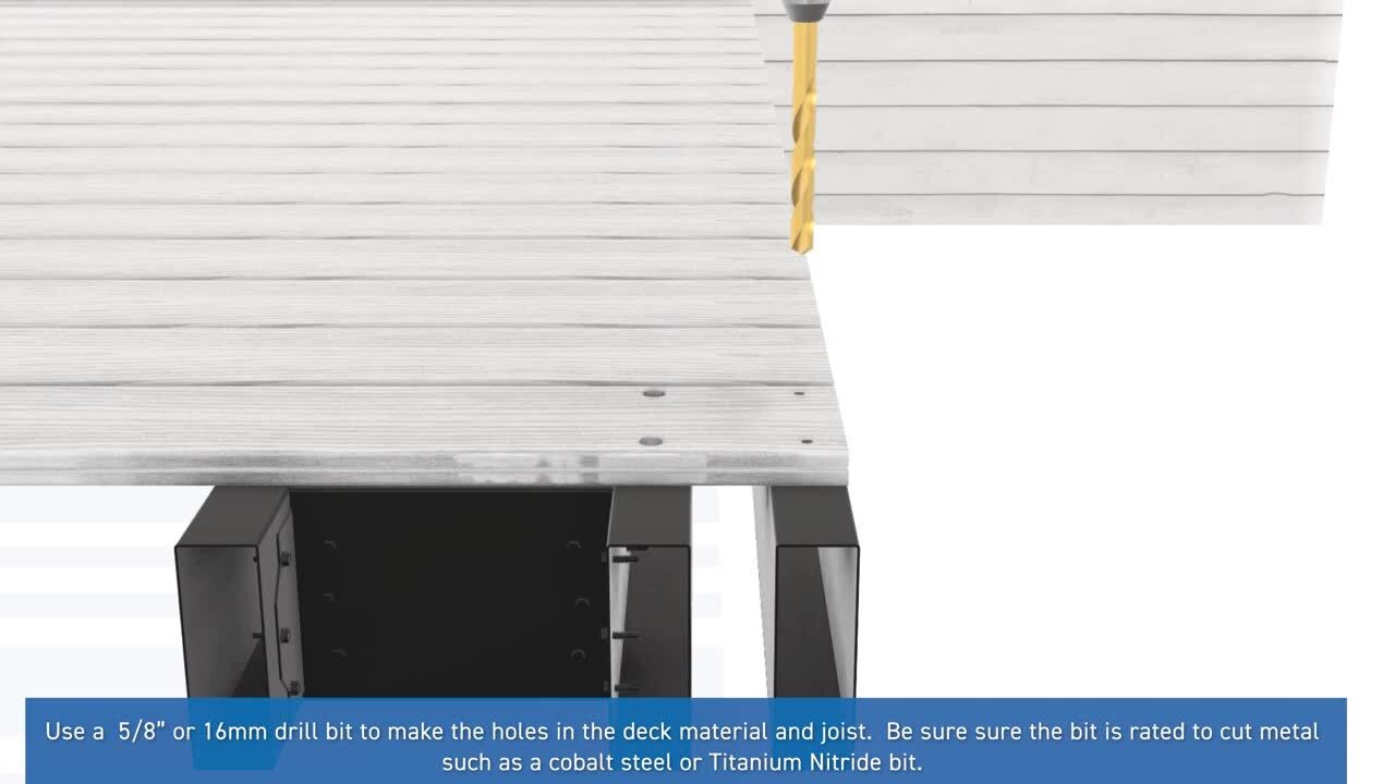 FORTRESS 14 in. Evolution Steel Black Deck Framing Bolt Kit
