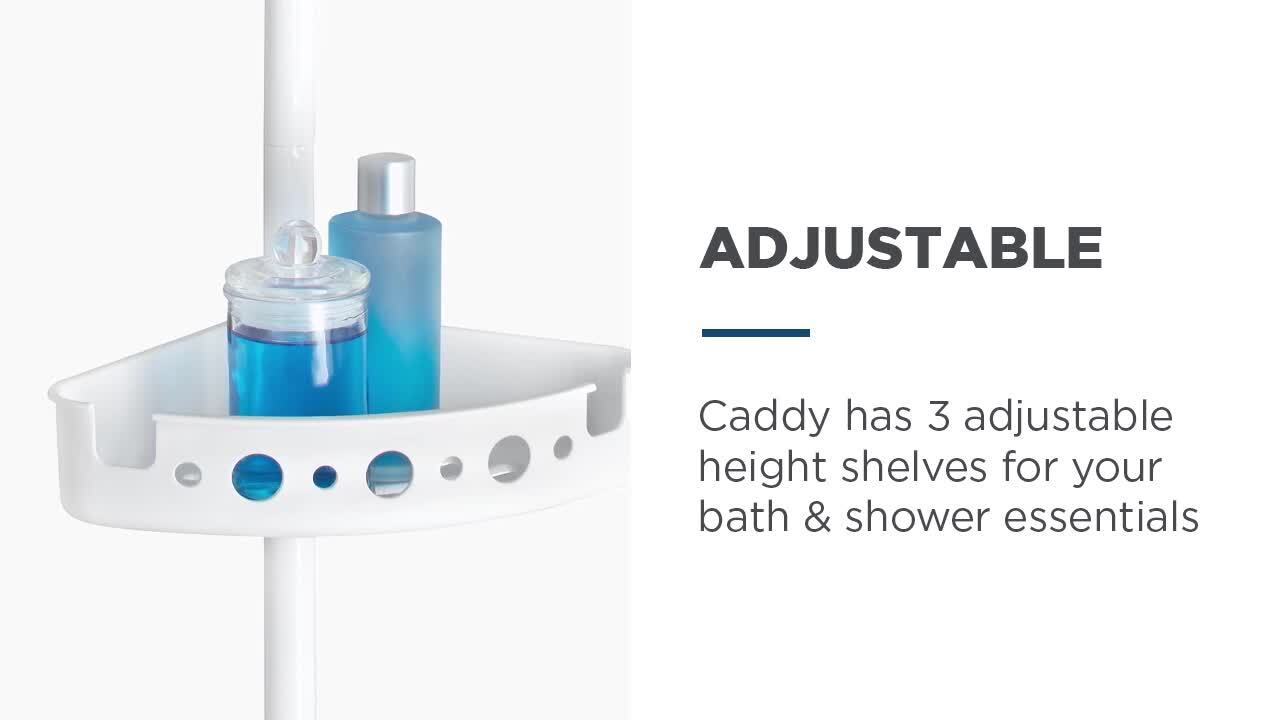 Glacier Bay Over-the-Shower Caddy in Frosted Clear 5890KKHD - The Home Depot