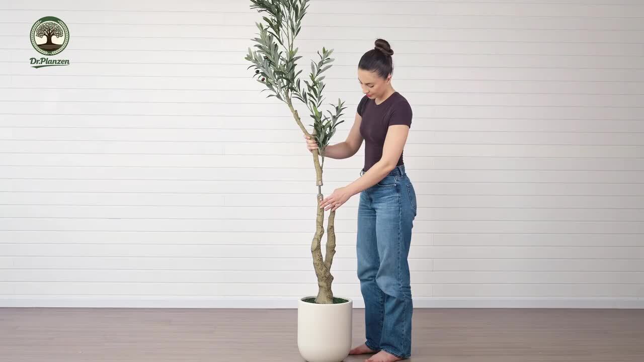 DR.Planzen 8ft.Artificial Olive Tree Large Faux Olive Tree with