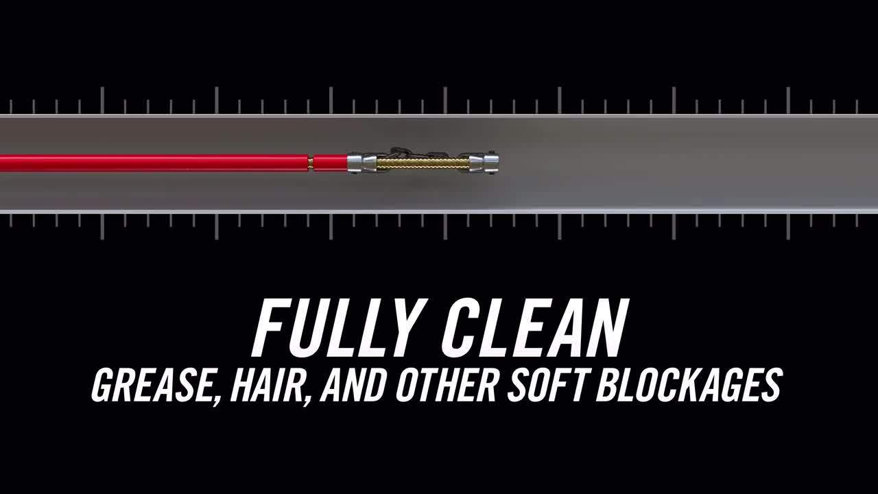 RIDGID K9-12 FlexShaft Wall-to-Wall Drain Cleaner, 1/4 in. x 30 ft